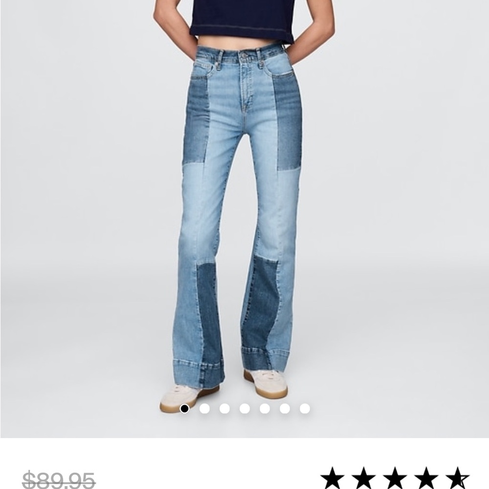 GAP Women's Patchwork Blue Flair Jeans